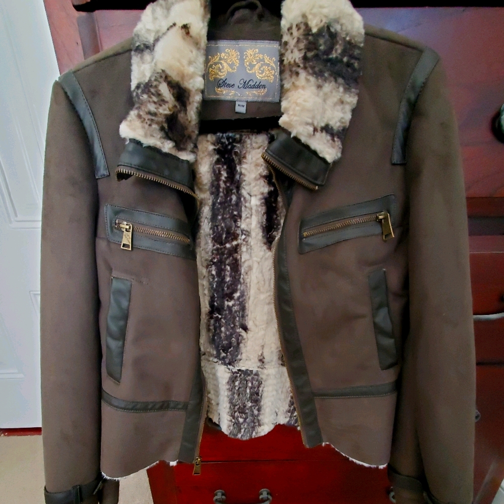 brown suede jacket